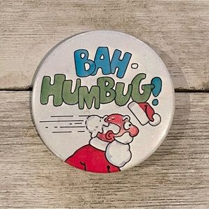 Bah Humbug Holiday Pin-back Button